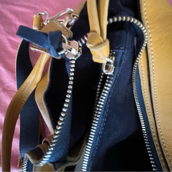 Butter-soft, very gently used, mustard yellow genuine leather tote. - Picture 8 of 14